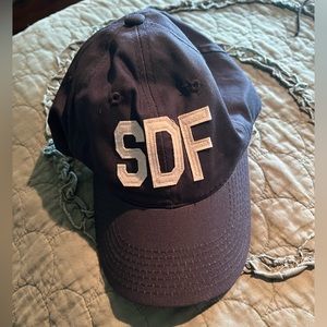 SDF Aviate baseball cap, navy and white lettering.  Never worn